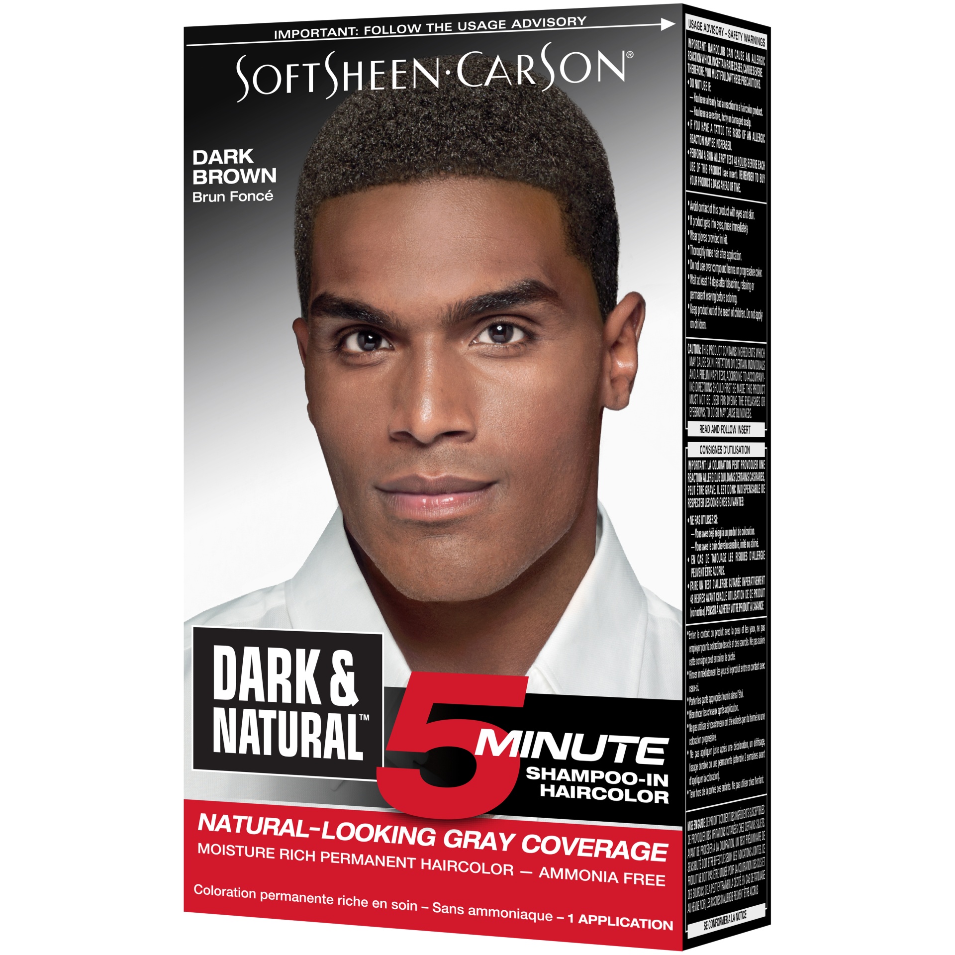 slide 3 of 7, SoftSheen-Carson Dark & Natural Shampoo-In Haircolor Dark Brown 1 Kit Box, 1 ct