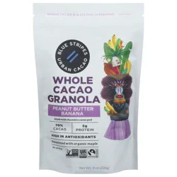 Blue Stripes Whole Cacao Peanut Butter Banana Granola 8 oz