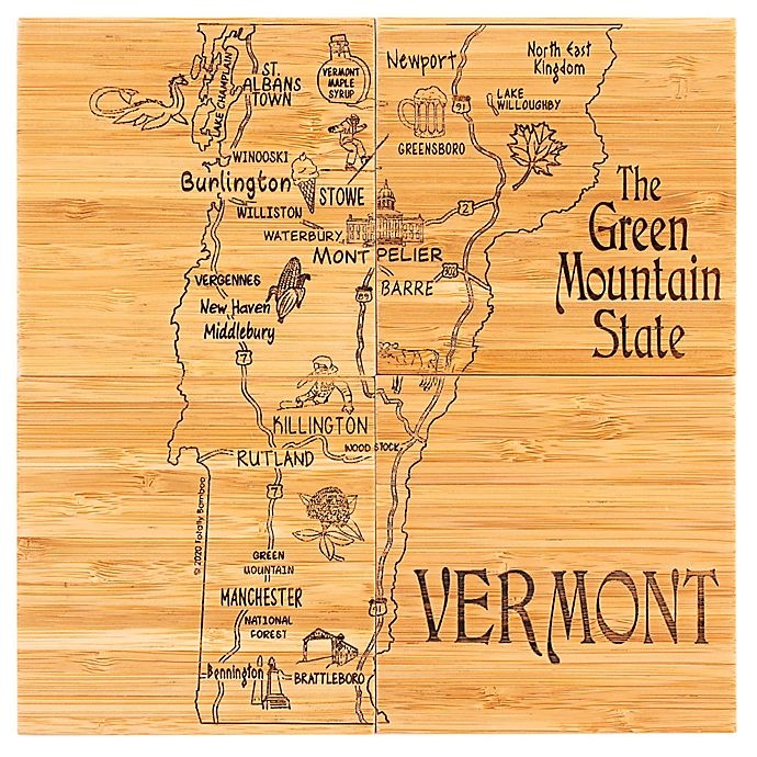 slide 2 of 2, Totally Bamboo Vermont Puzzle Coaster Set, 5 ct