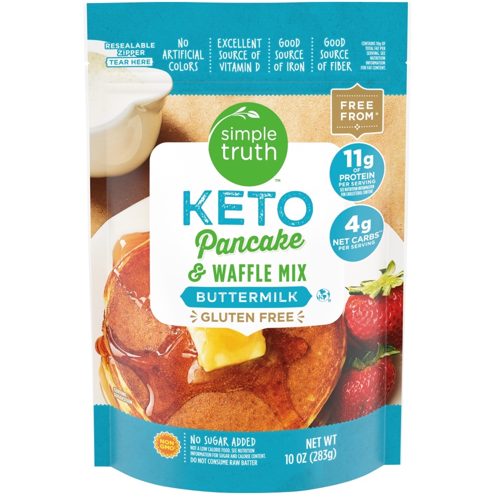 slide 1 of 1, Simple Truth Keto Buttermilk Pancake & Waffle Mix, 10 oz