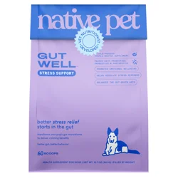 Native Pet GutWell Stress Support, Anxiety & Calming Supplement for Dogs, 12.7 oz