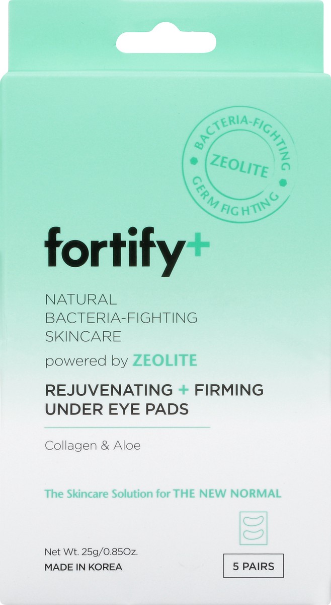 slide 3 of 12, Zeolite Fortify+ Collagen & Aloe Rejuvenating + Firming Under Eye Pads 5 ea, 5 ct