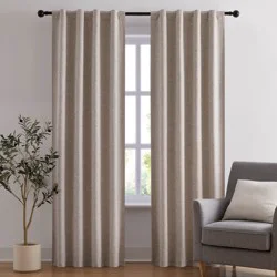 Sun-Barrier Brentwood Black-Out Curtains - 38 in x 84 in - 2 Pack - Linen