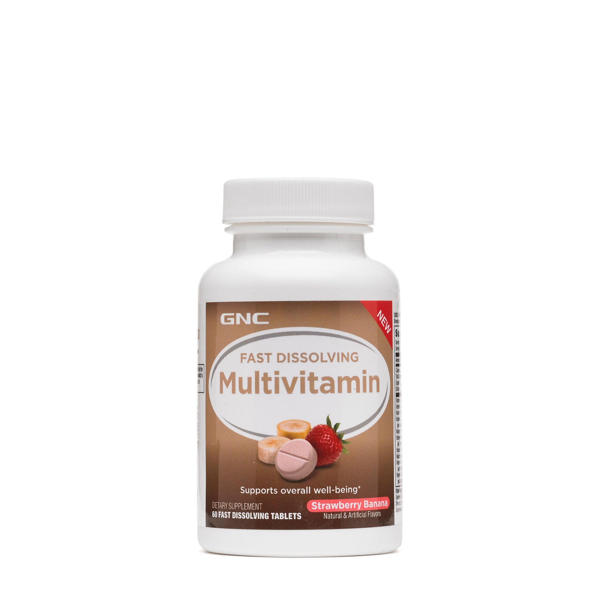 slide 1 of 1, GNC Fast Dissolving Multivitamin - Strawberry Banana, 60 ct