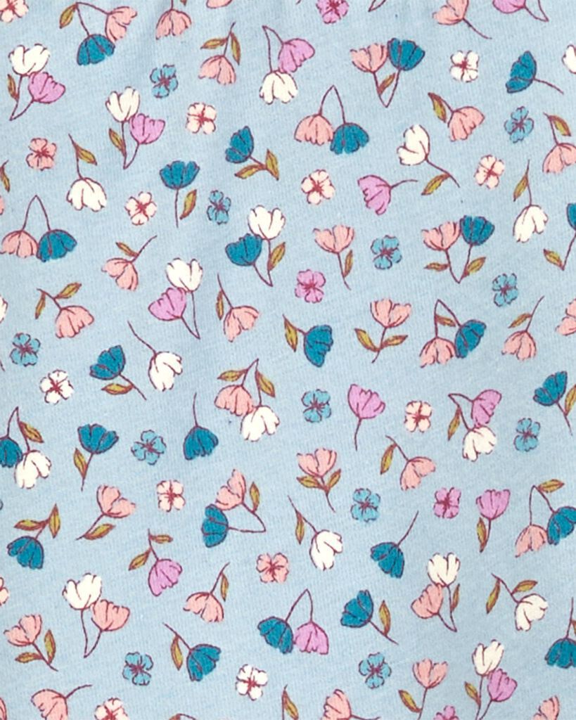 slide 2 of 2, Carter's Kid Floral Stretch Leggings - Blue Blue 8, 1 ct