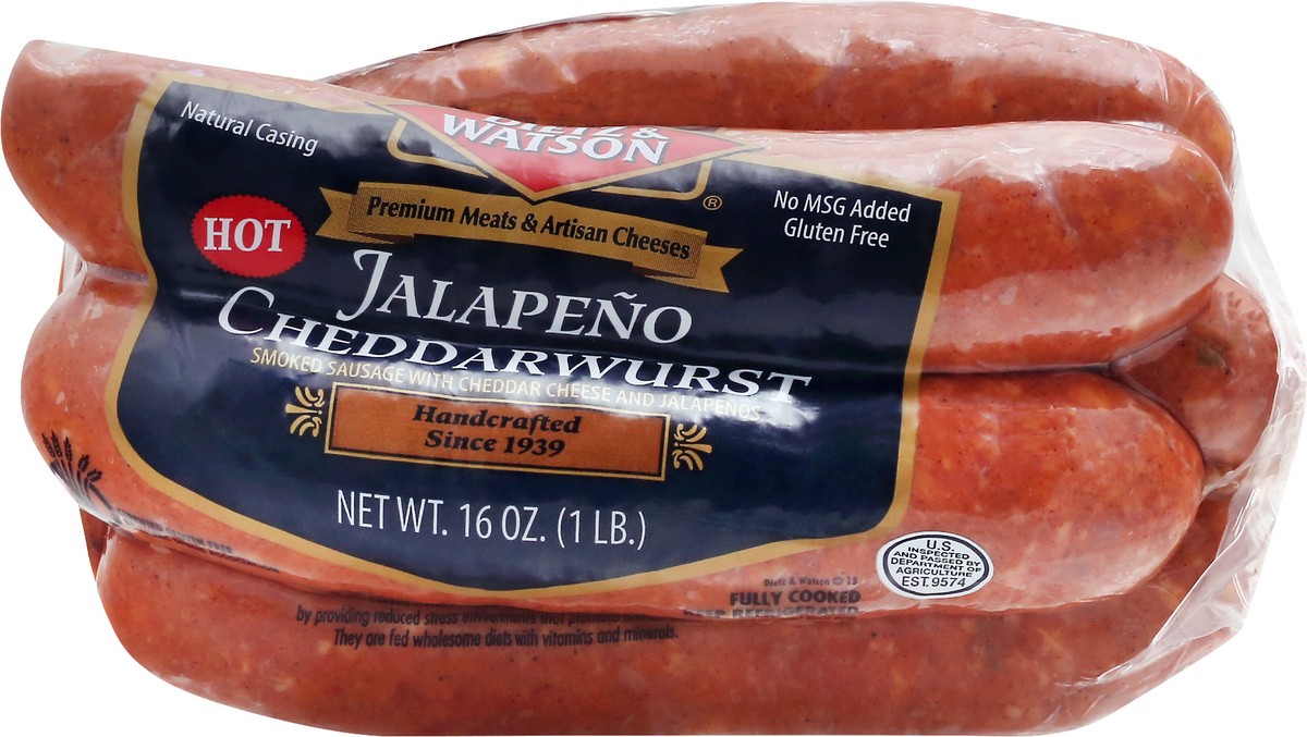 slide 2 of 9, Dietz & Watson Hot Jalapeno Cheddarwurst 16 oz, 1 ct