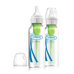 Dr. Brown's Natural Flow 8 oz Anti-Colic Options+ Narrow Glass Baby Bottles - 2 Each