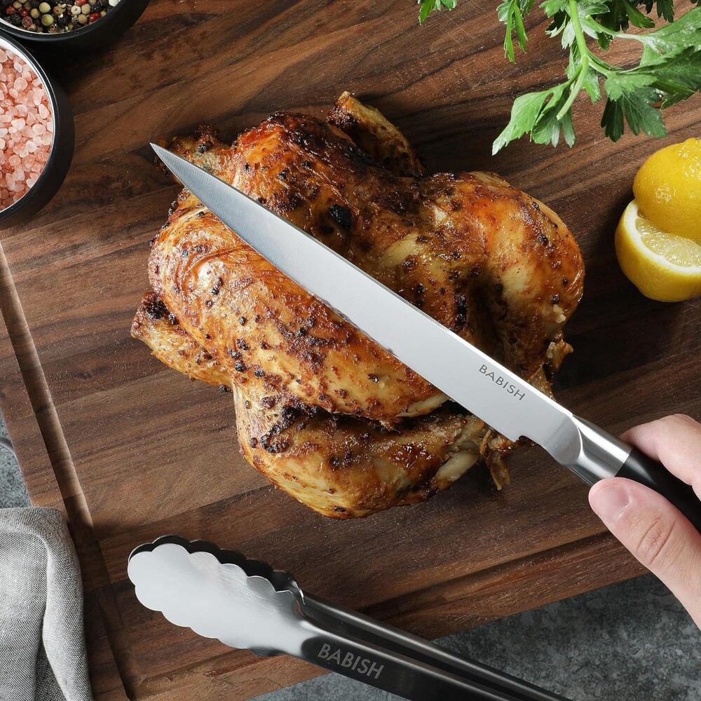 slide 4 of 4, Babbish German Steel Carving Kitchen Knife 8 In, 8 in
