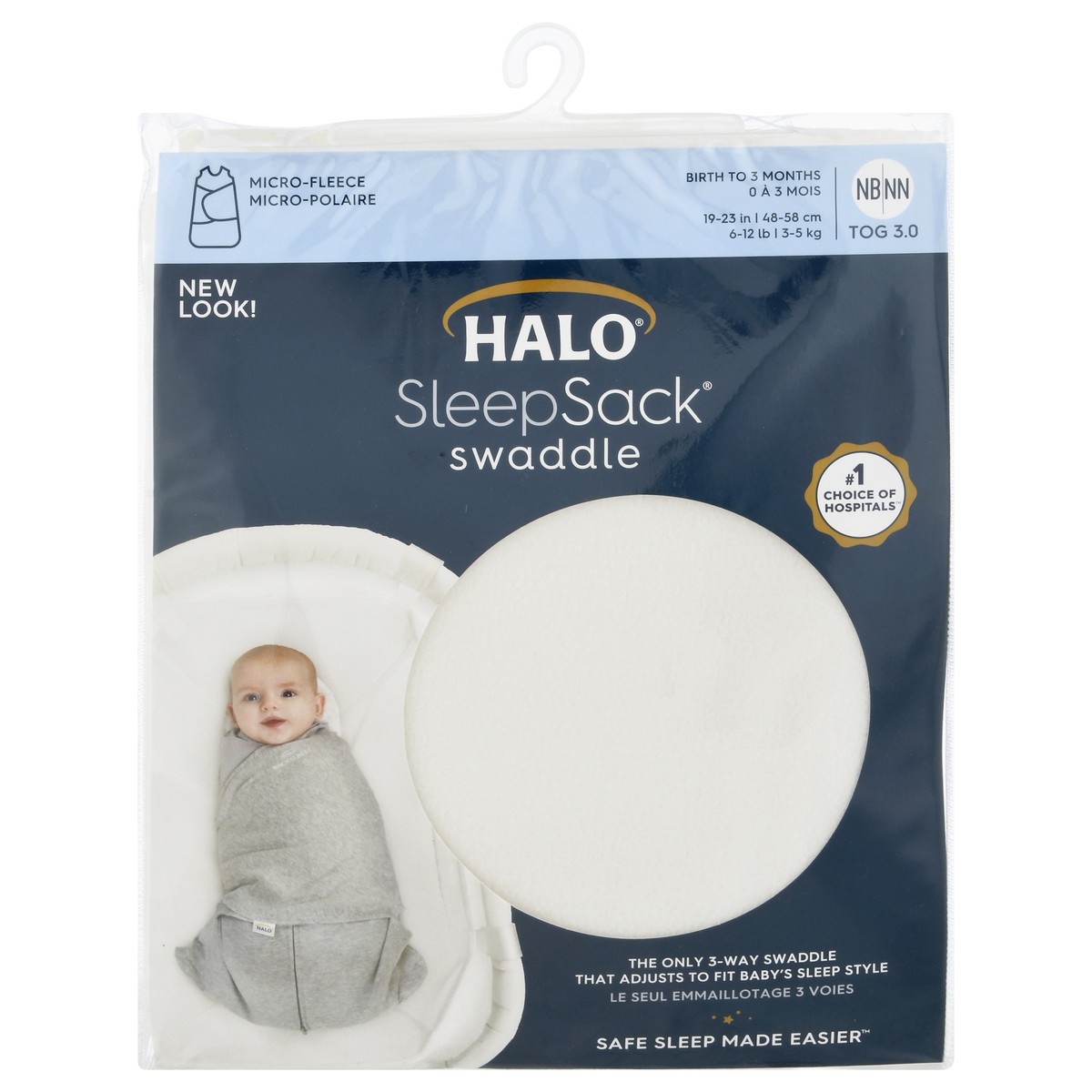 HALO SleepSack Newborn MultiWay MicroFleece Swaddle Cream 1 ct Shipt