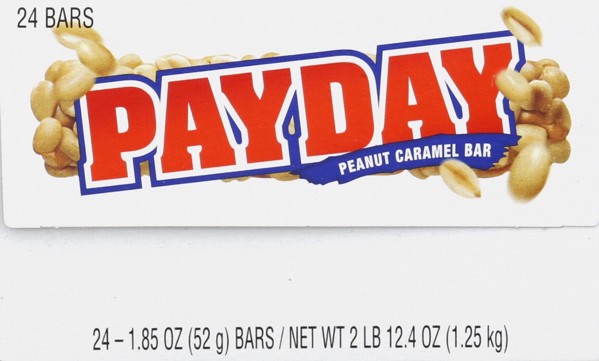 slide 2 of 4, Payday Peanut Caramel Candy Bars, 1.85 oz (24 Count), 1.85 oz