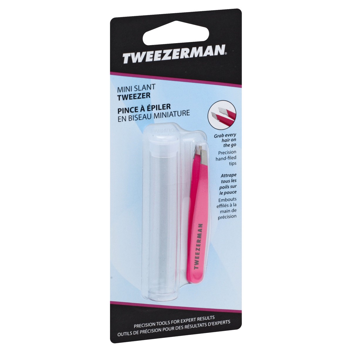 slide 9 of 9, Tweezerman Mini Slant Tweezer - Neon Pink, 1 ct