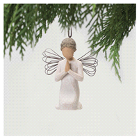 slide 3 of 5, Willow Tree Angel of Prayer Ornament, 1 ct