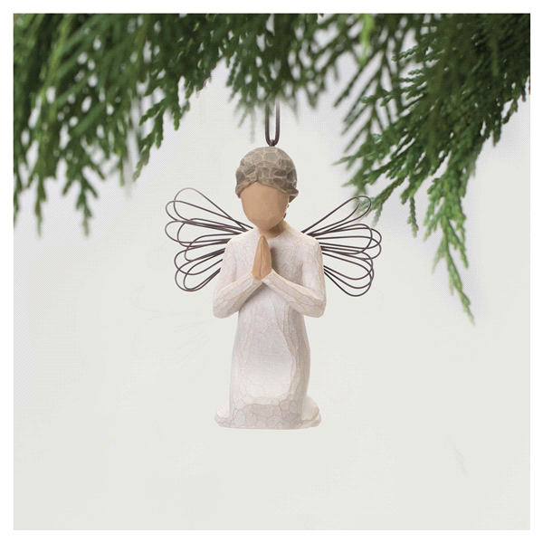 slide 2 of 5, Willow Tree Angel of Prayer Ornament, 1 ct