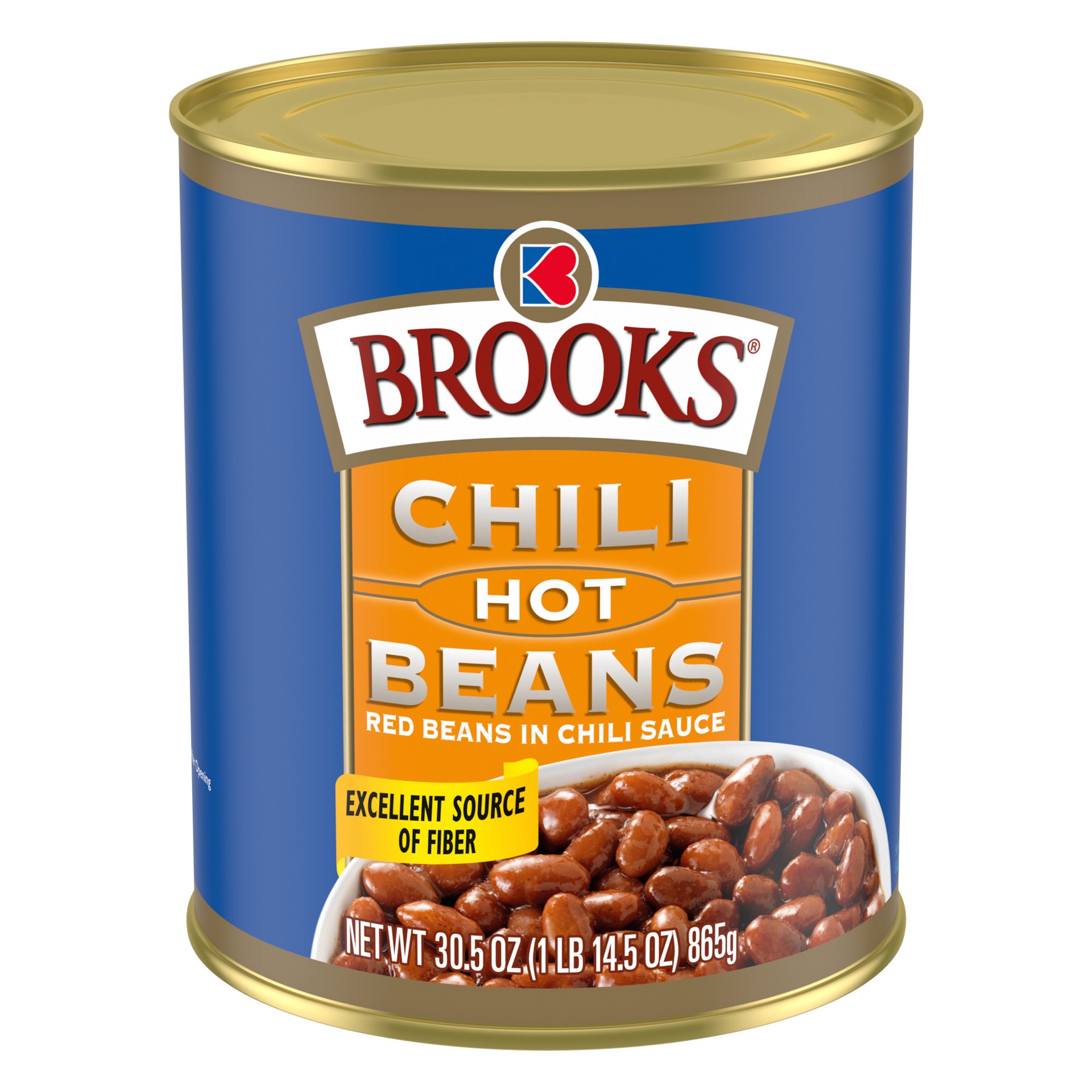 slide 1 of 1, Brooks Chili Beans Hot, 30 oz