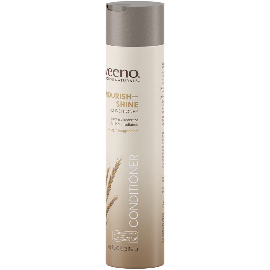 slide 4 of 6, AVEENO Nourish+ Shine Conditioner, 10.5 Fl. Oz, 10.50 fl oz