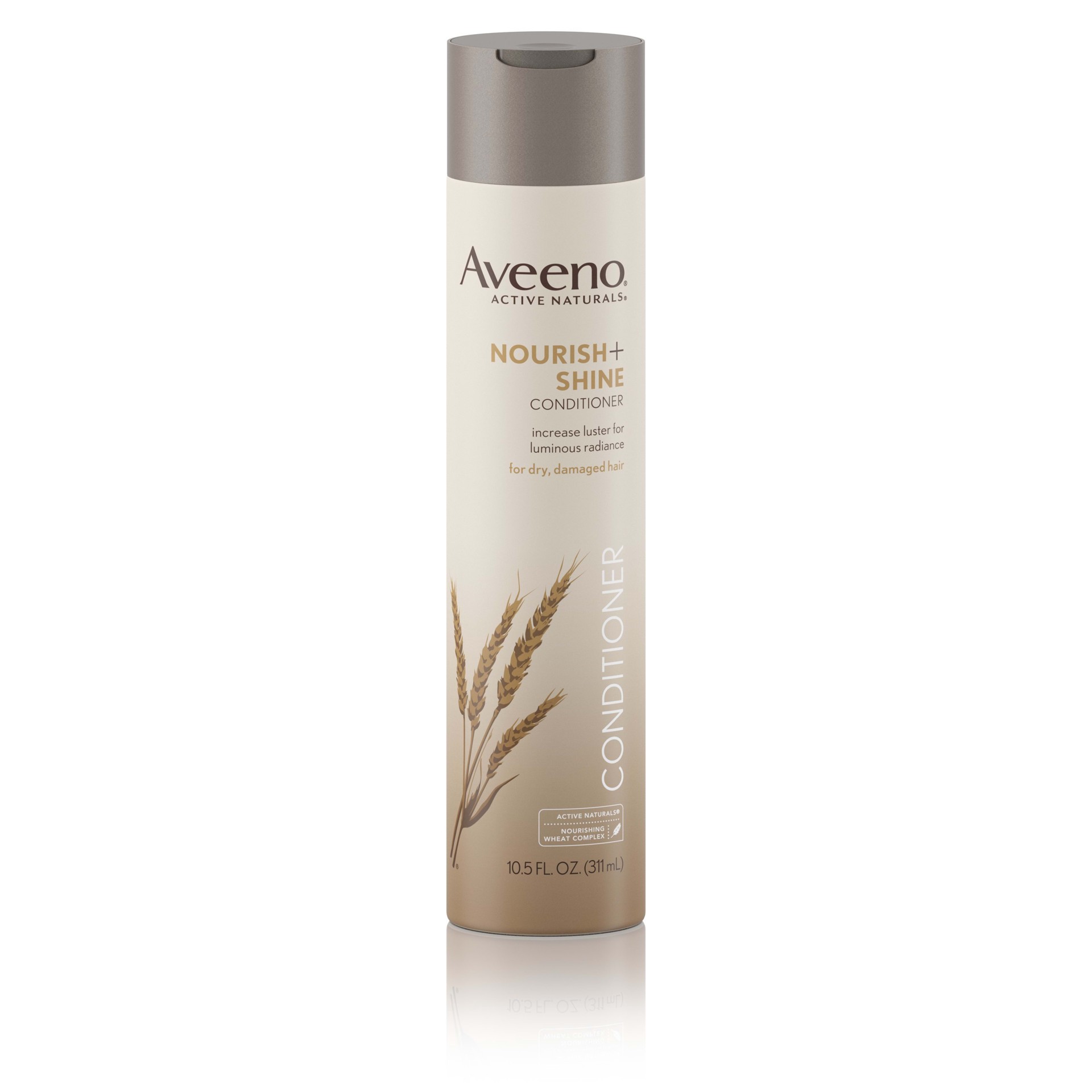 slide 1 of 6, AVEENO Nourish+ Shine Conditioner, 10.5 Fl. Oz, 10.50 fl oz