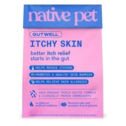 Native Pet GutWell Itchy Skin, Immune & Allergy Supplement for Dogs, 12.7 oz.