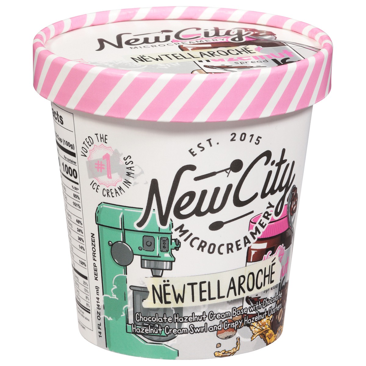 slide 13 of 14, New City Microcreamery Newtellaroche Ice Cream 14 fl oz, 14 fl oz