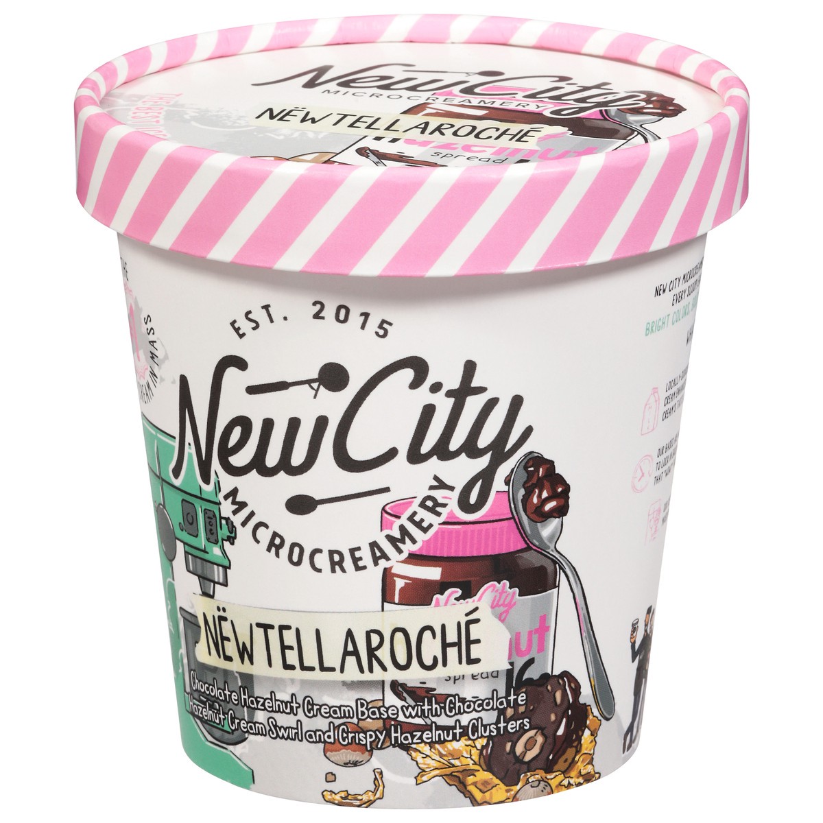 slide 5 of 14, New City Microcreamery Newtellaroche Ice Cream 14 fl oz, 14 fl oz