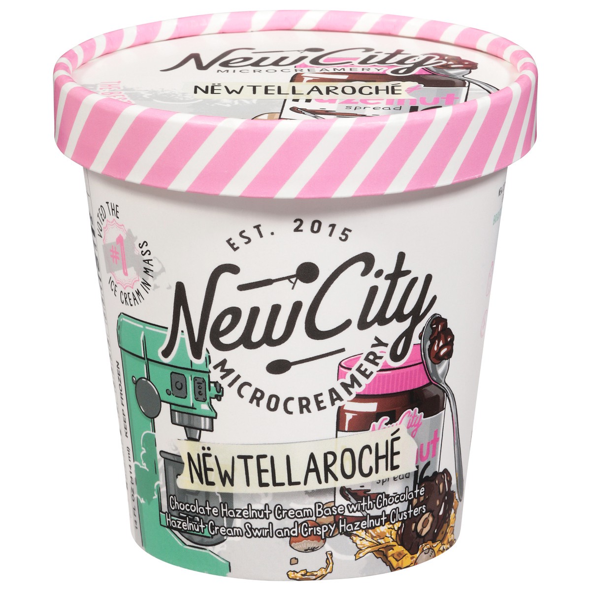 slide 10 of 14, New City Microcreamery Newtellaroche Ice Cream 14 fl oz, 14 fl oz