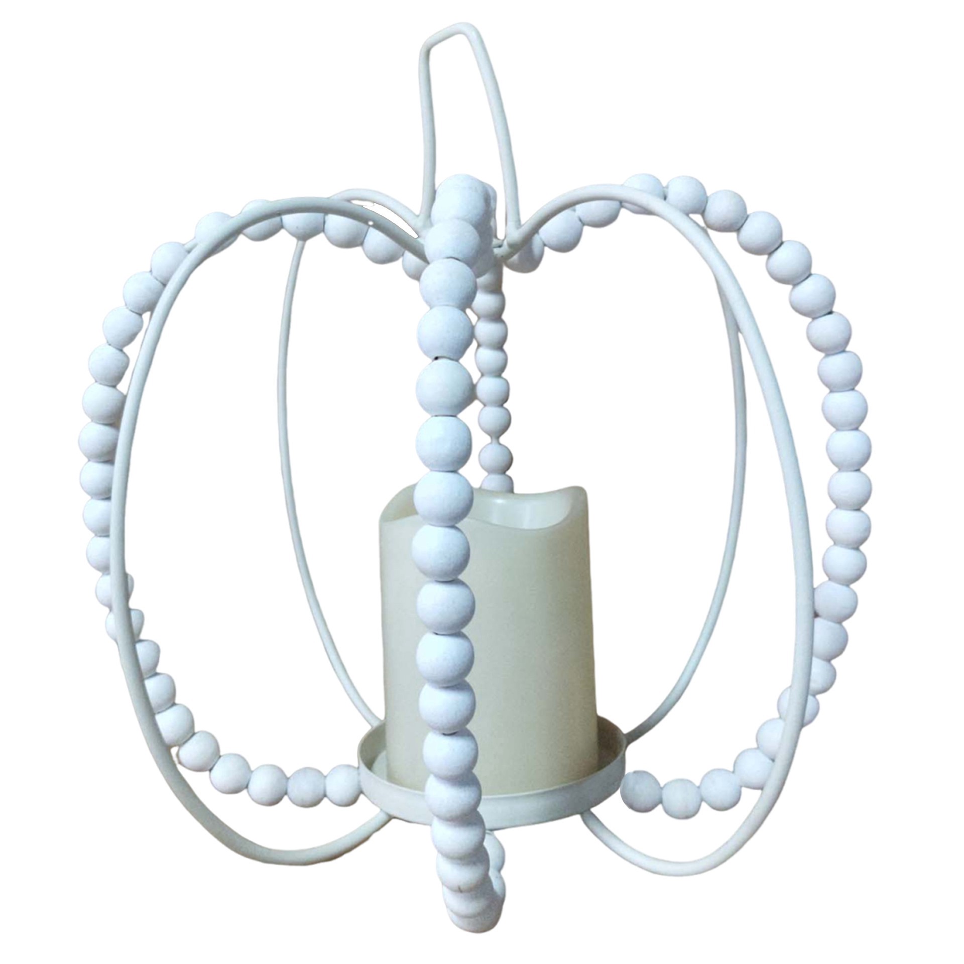 slide 3 of 3, 10.5" Bead Led Lighted Pumpkin Lantern By Ashland, 10.5 in