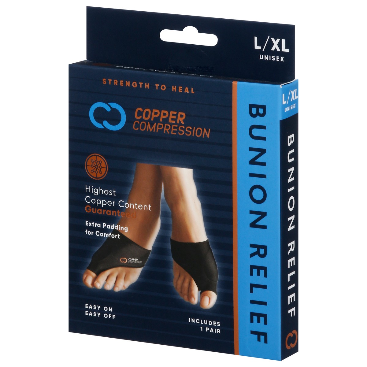 slide 12 of 12, Copper Compression Unisex Bunion Relief Large/Extra Large 1 ea, 1 ct