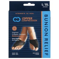 Copper Compression Unisex Bunion Relief Large/Extra Large - 1 ea