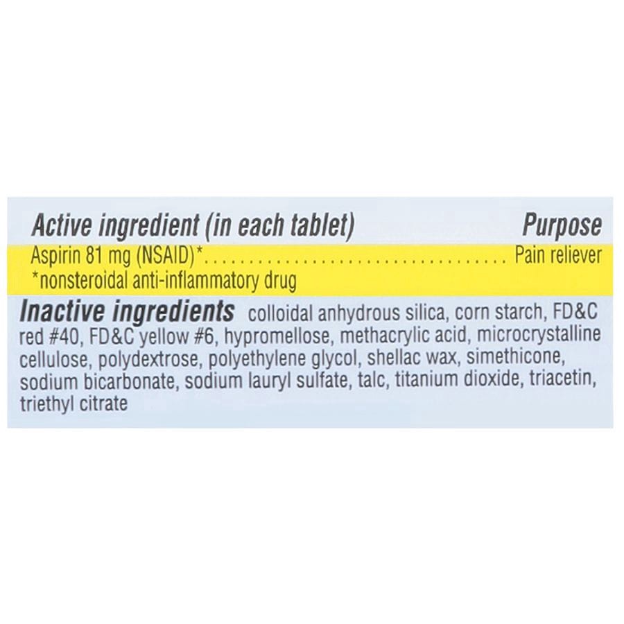 slide 3 of 4, Walgreens Low Dose Aspirin Pain Reliever Enteric Coated Tablets, 500 ct