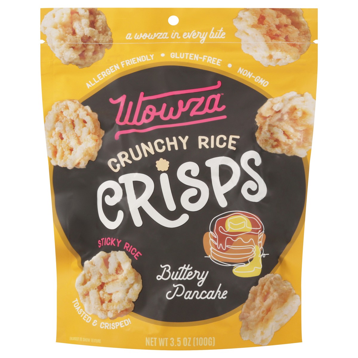 slide 4 of 14, Wowza Buttery Pancake Rice Crisp 3.5oz - 3.5 OZ, 3.5 oz