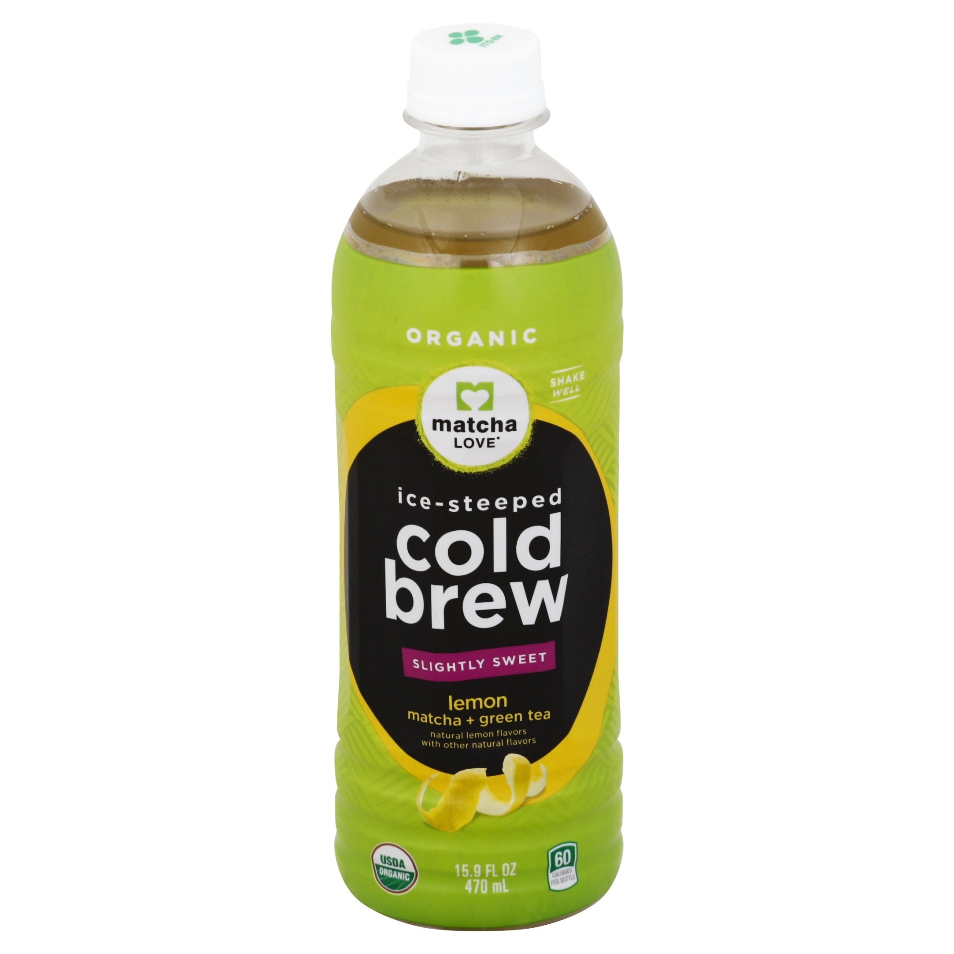 slide 1 of 1, Matcha Love Organic Cold Brew Slightly Sweetened Lemon Matcha, 15.9 oz