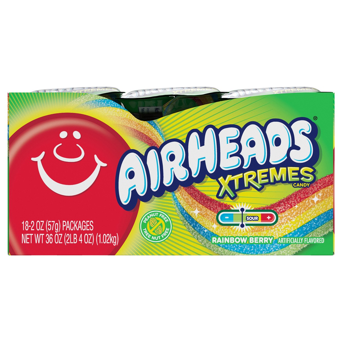 slide 1 of 8, Airheads Xtremes Sour Belts, 2 oz