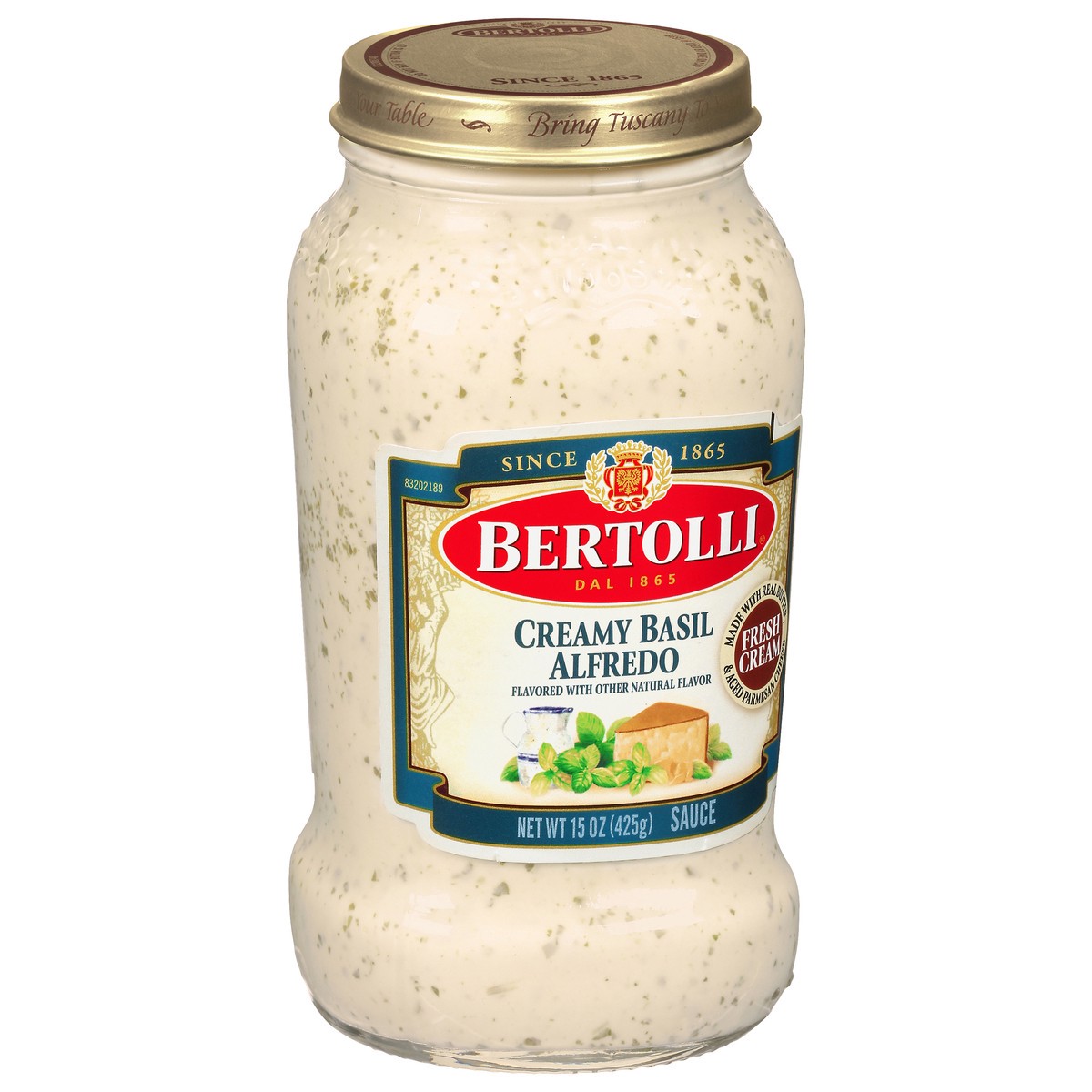 slide 8 of 9, Bertolli Creamy Basil Alfredo Sauce, 15 oz, 15 oz