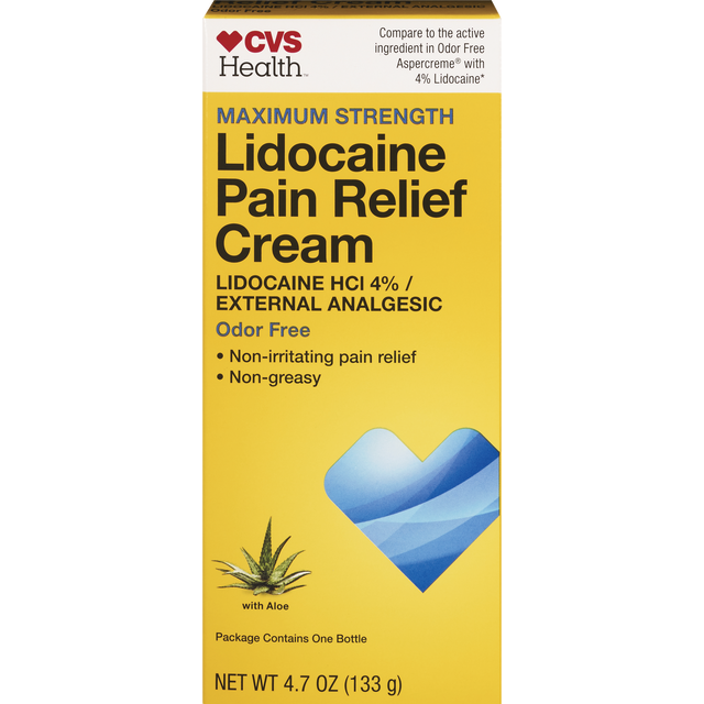slide 1 of 1, CVS Health Asprcrm Lido Cream 4.7Oz, 4.7 oz