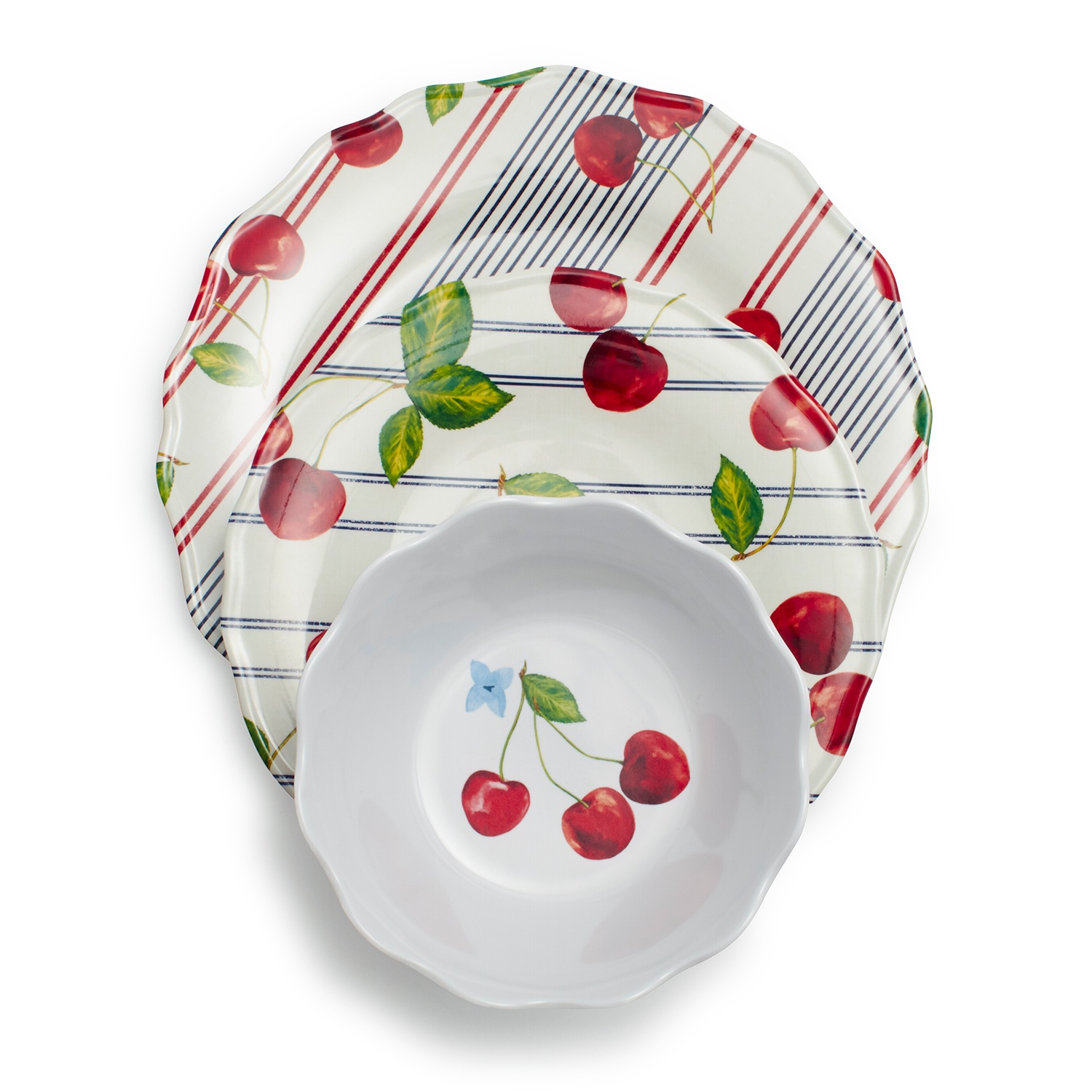 slide 1 of 1, Sur La Table Cherry Melamine Dinnerware, 12 ct