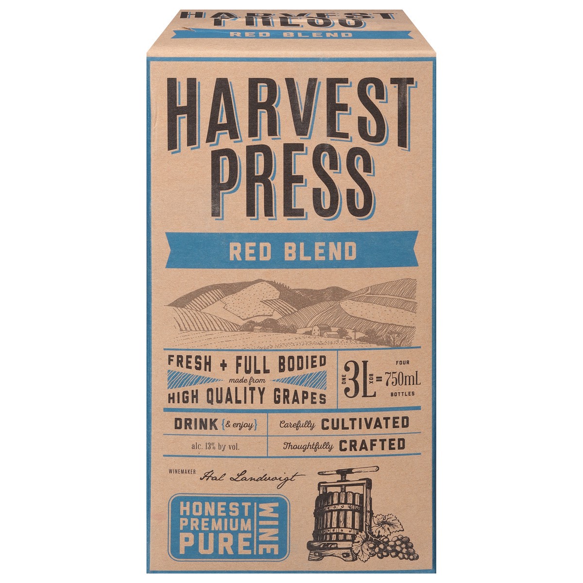 slide 1 of 11, Harvest Press Red Blend 3 l, 3 liter