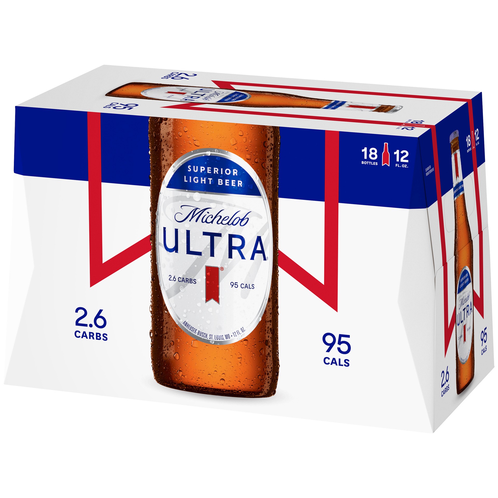 slide 5 of 9, Michelob ULTRA Light Beer, 18 Pack Beer, 12 FL OZ Bottles, 4.2% ABV, 18 ct; 12 oz