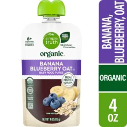 Simple Truth Organic® Banana Blueberry Oat Stage 2 Baby Food Puree