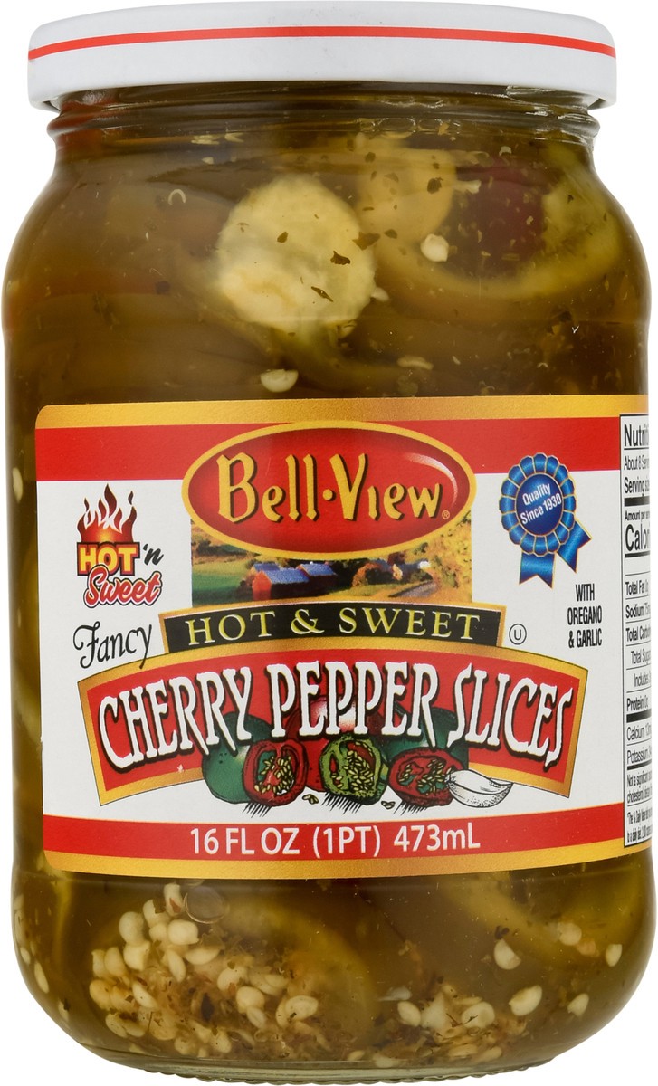 slide 5 of 13, Bell-View Slices Hot & Sweet Cherry Pepper 16 fl oz, 16 fl oz