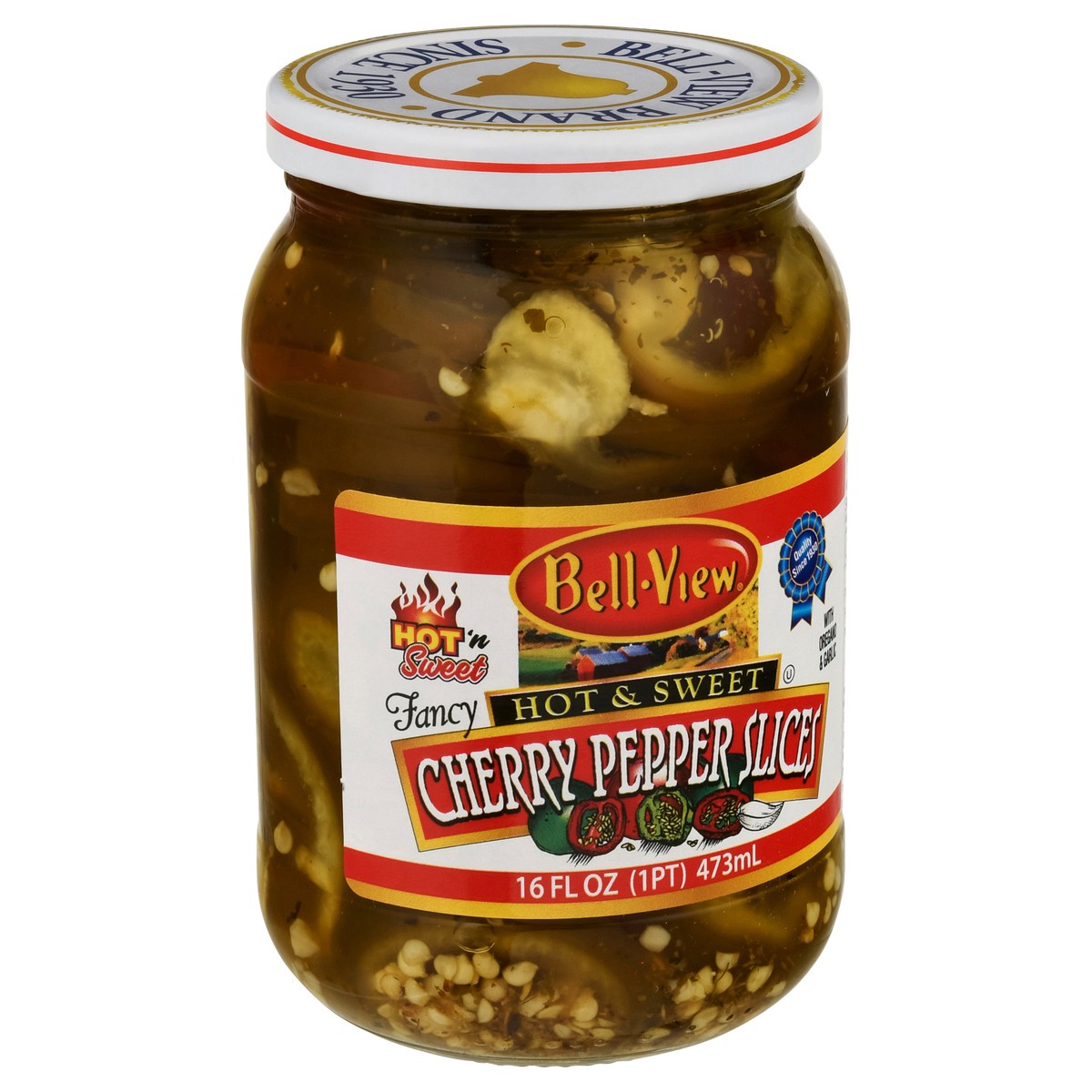 slide 7 of 13, Bell-View Slices Hot & Sweet Cherry Pepper 16 fl oz, 16 fl oz