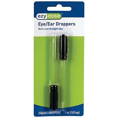 slide 1 of 9, EZY Dose 1 ml Glass Eye/Ear Droppers 2 ea, 2 ct