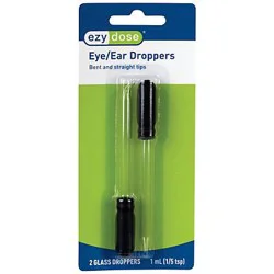 Ezy Dose 1 ml Glass Eye/Ear Droppers 2 ea
