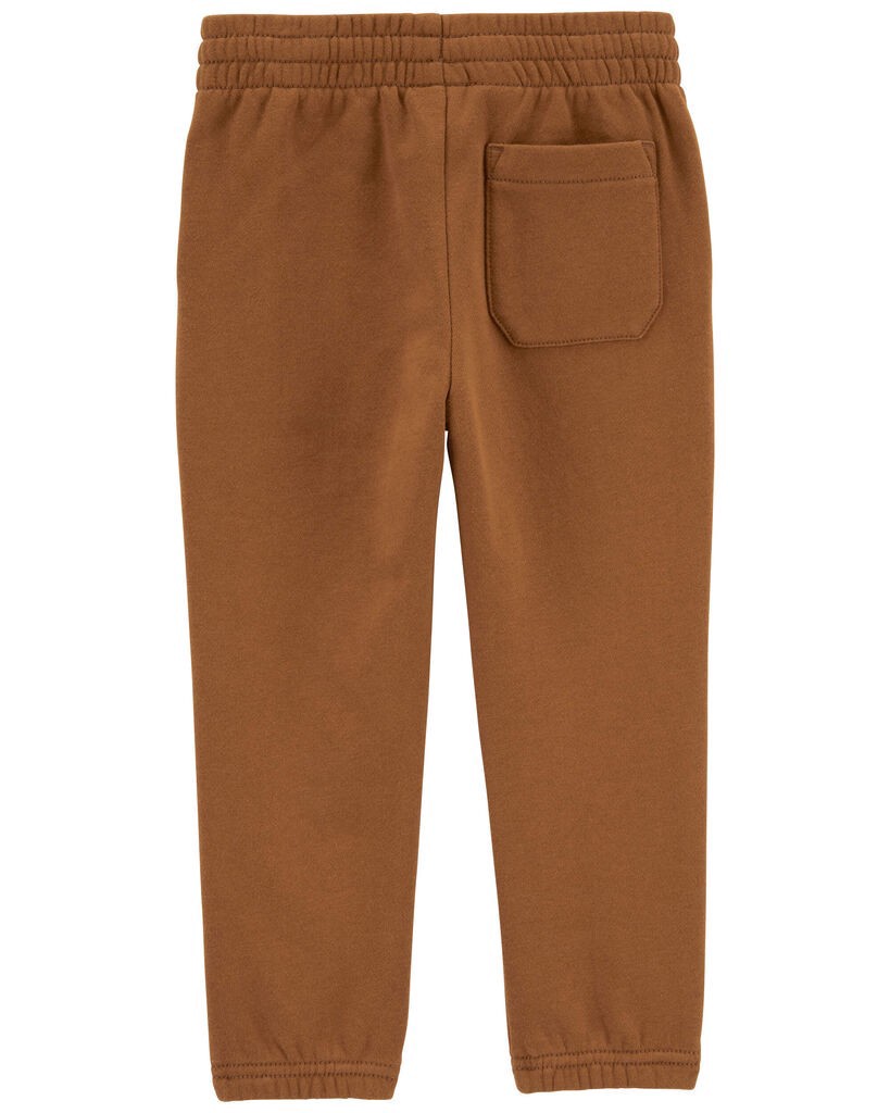 slide 3 of 3, Carter's Toddler Pull-On Fleece Pants Brown 4T, 1 ct