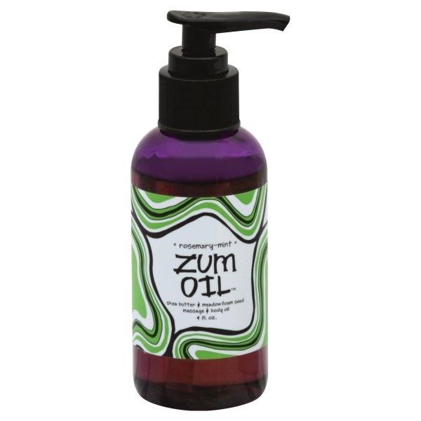 slide 1 of 2, Zum Indigo Wild Zum Rosemary-Mint Massage Oil, 4 oz