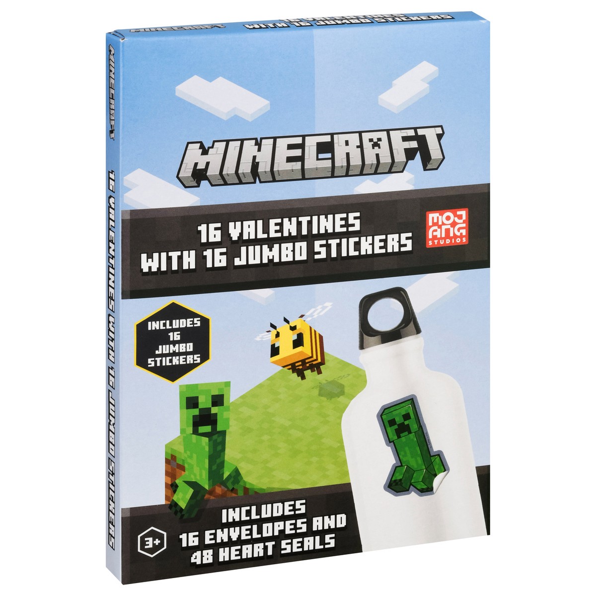 slide 5 of 9, IG Design Group Minecraft Valentines with Jumbo Stickers 32 Pieces 1 ea, 1 ct