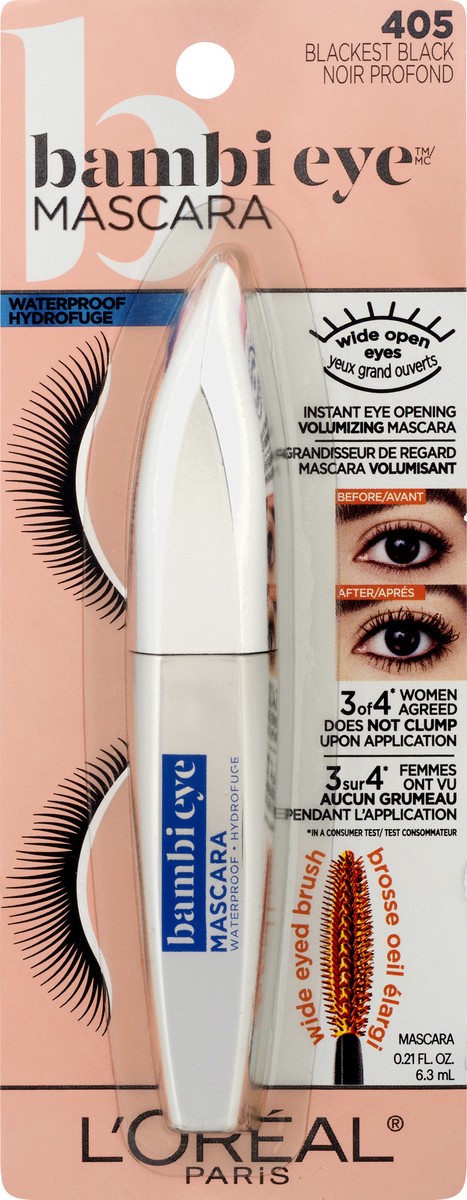 slide 7 of 12, L'Oréal Bambi Eye Blackest Black Mascara 0.21 oz, 0.21 oz