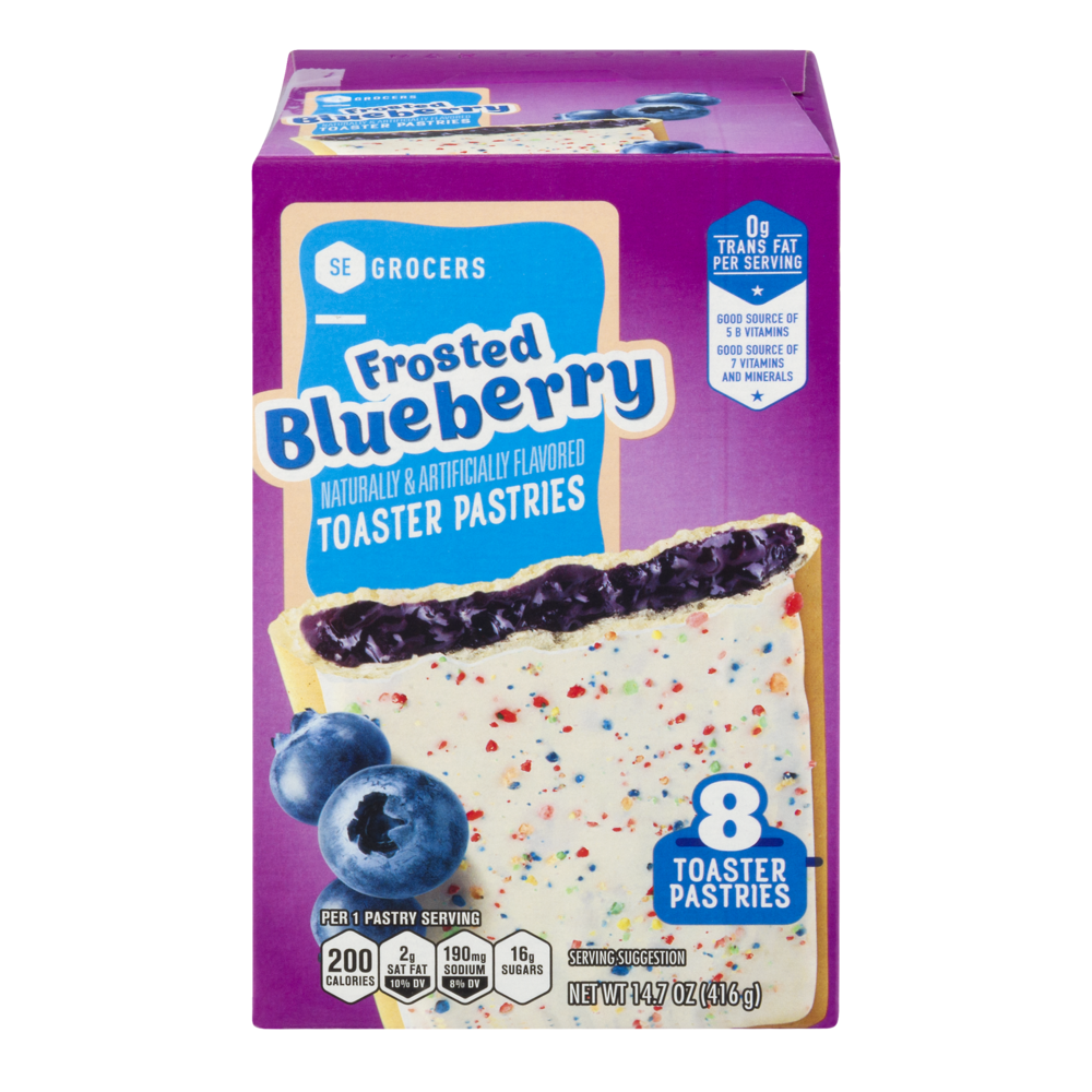 slide 1 of 1, SE Grocers Frosted Blueberry, 8 ct