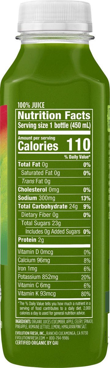 slide 7 of 12, Evolution Fresh Organic Sweet Apple Greens Cold-Pressed Vegetable & Fruit Juice Blend 15.2 oz., 