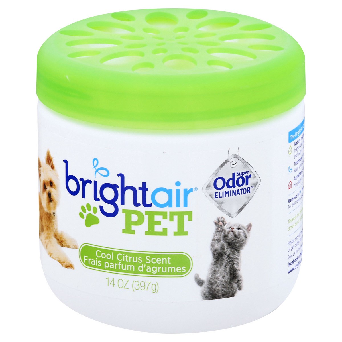 slide 5 of 9, Brightair Pet Super Cool Citrus Odor Eliminator 14 oz, 14 oz