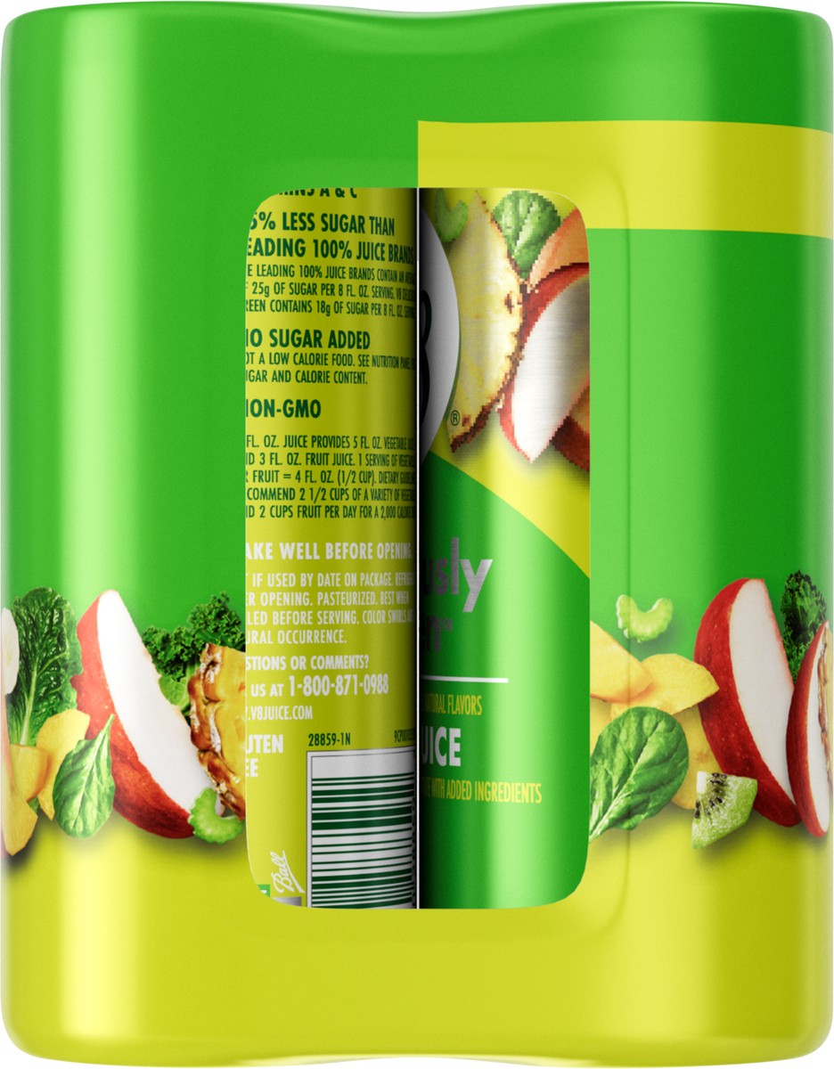 slide 3 of 13, V8 Deliciously Green 100% Fruit and Vegetable Juice, 8 fl oz Can (6 Pack), 48 oz
