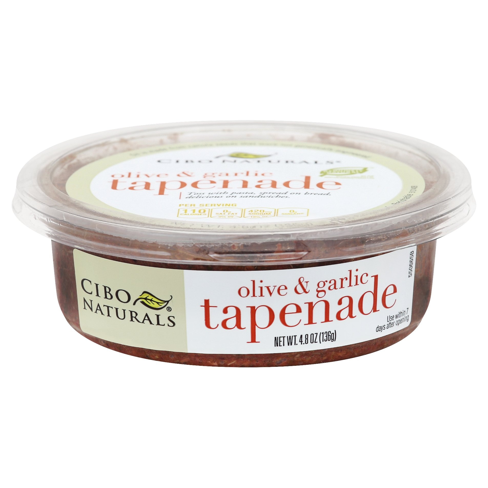 slide 1 of 1, Cibo Naturals Olive & Garlic Tapenade, 4.8 oz